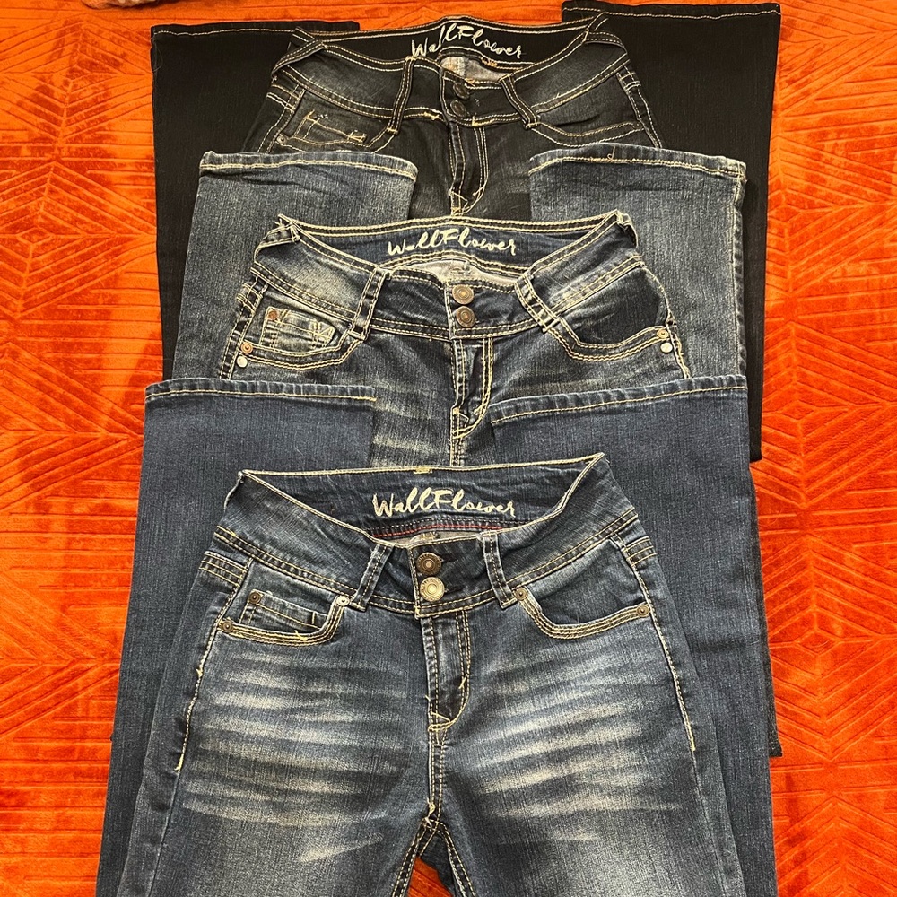 Set of 3 | Wallflower | Bootcut | Midrise | Jeans | Size 1